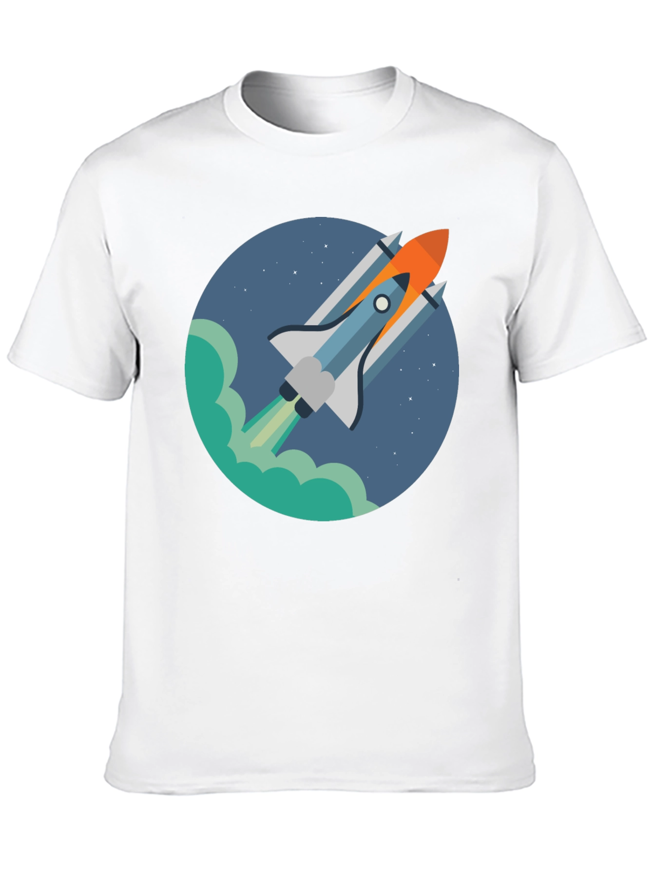 Rocket Launch Graphic Tee - Black Casual Shirt