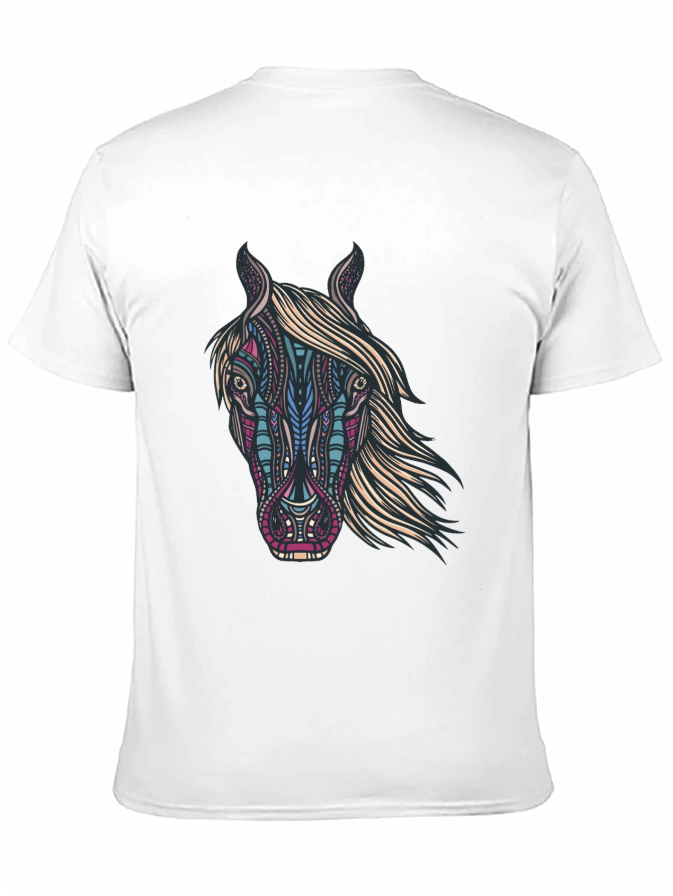 Horse Graphic Print Black T-Shirt