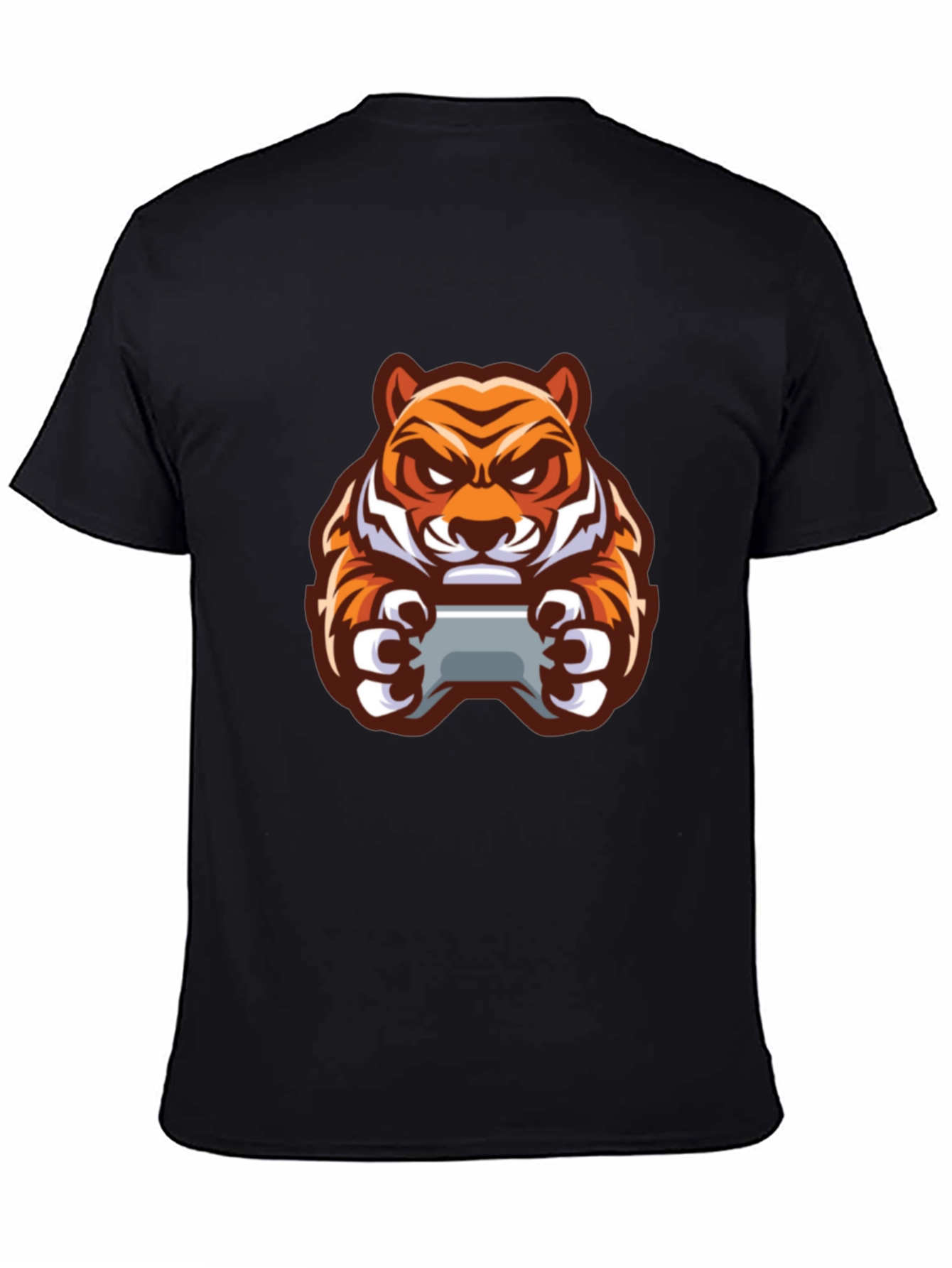 Gaming Tiger Graphic T-Shirt - Black