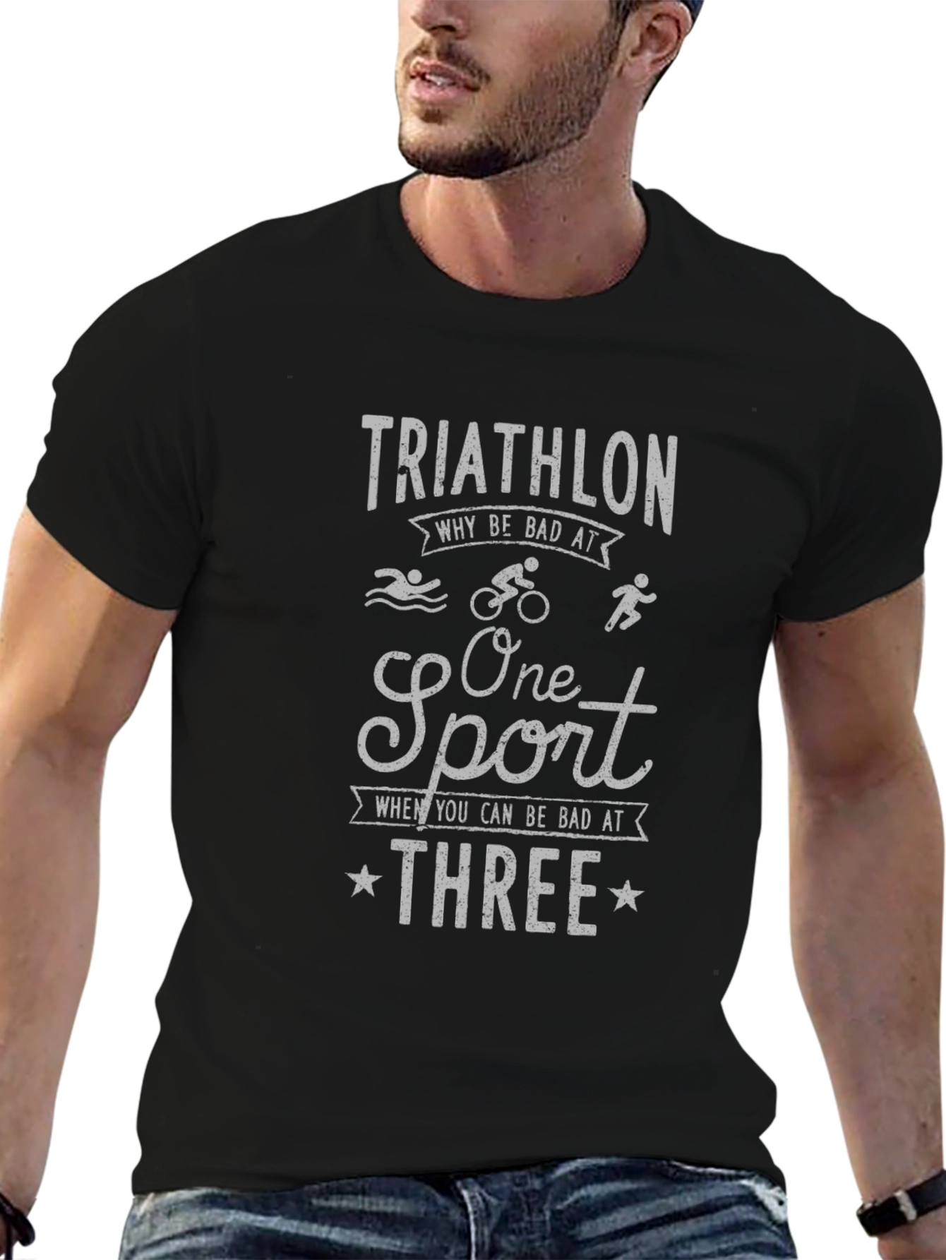 Triathlon Funny T-Shirt for Sport Enthusiasts