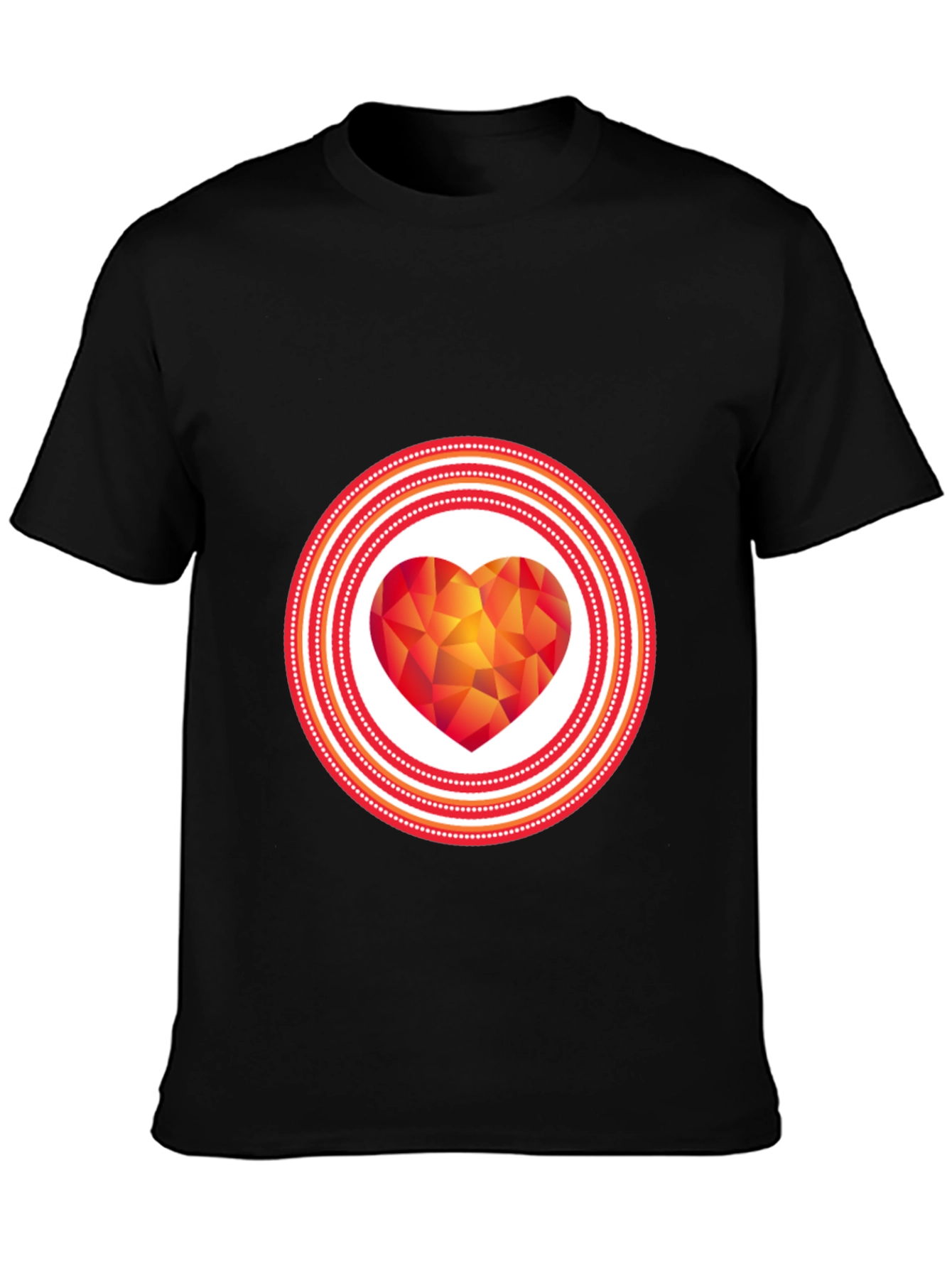 Geometric Heart Graphic Tee - Modern Love Shirt