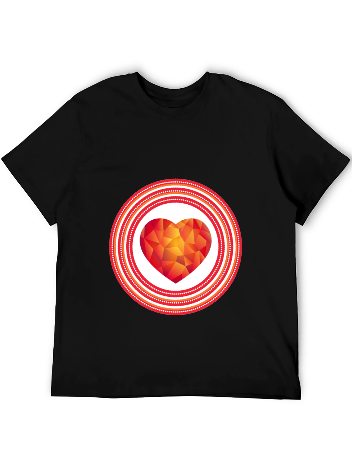Geometric Heart Graphic Tee - Modern Love Shirt