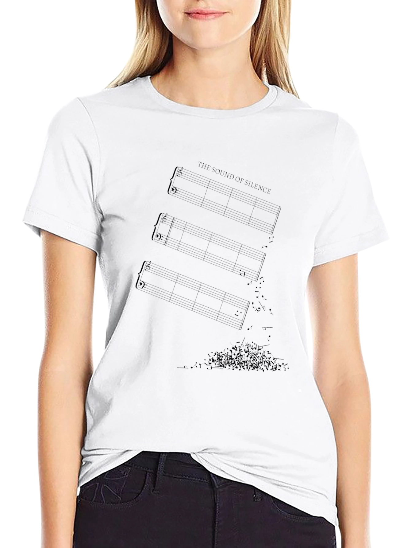 Sound of Silence Music Sheet Mens T-Shirt