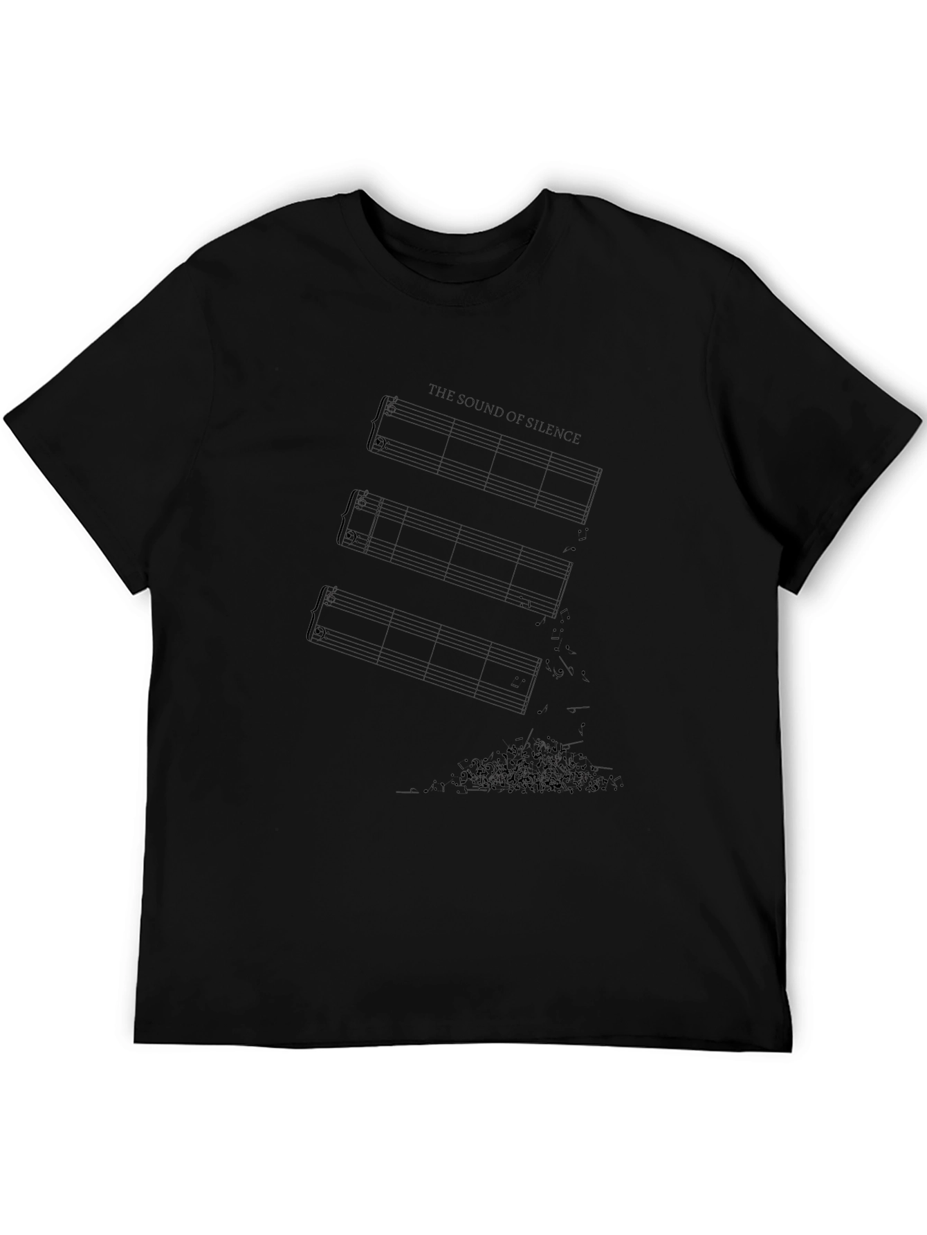 Sound of Silence Music Sheet Mens T-Shirt