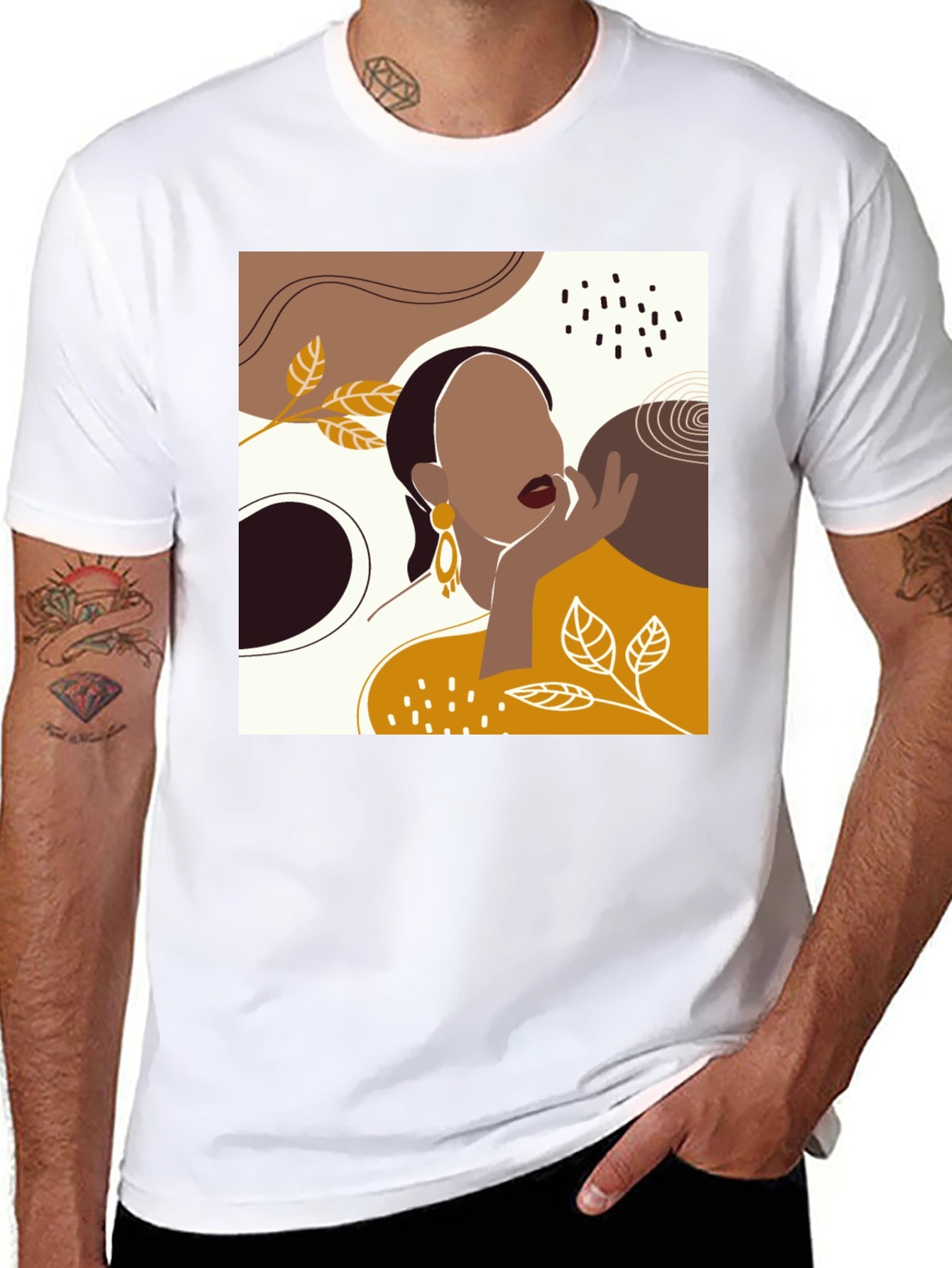 Abstract Woman Graphic Tee - Modern Art T-Shirt