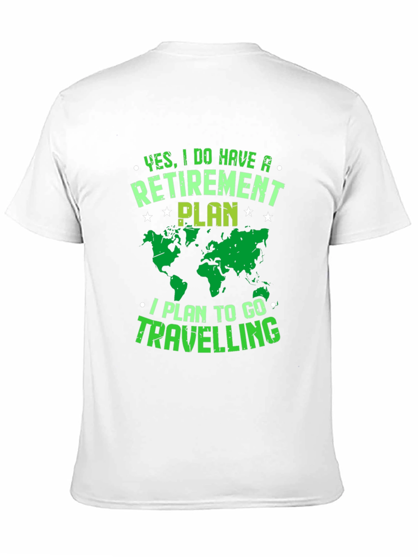 Retirement Plan Travel T-Shirt - Black Graphic Tee