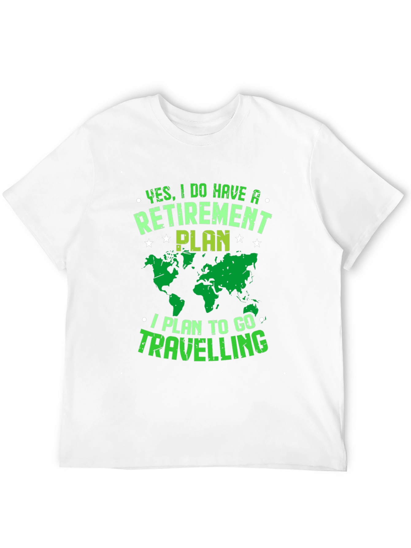 Retirement Plan Travel T-Shirt - Black Graphic Tee