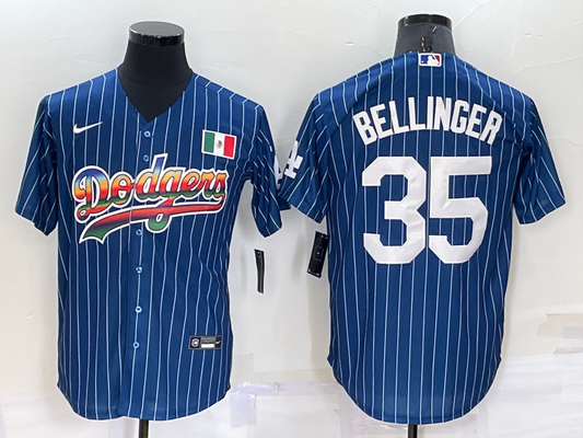 Men's Los Angeles Dodgers Cody Bellinger #35 Blue Authentic Game Jerseys