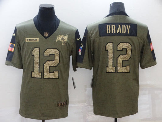 Men's Tampa Bay Buccaneers Tom Brady #12 Brown Game Jerseys