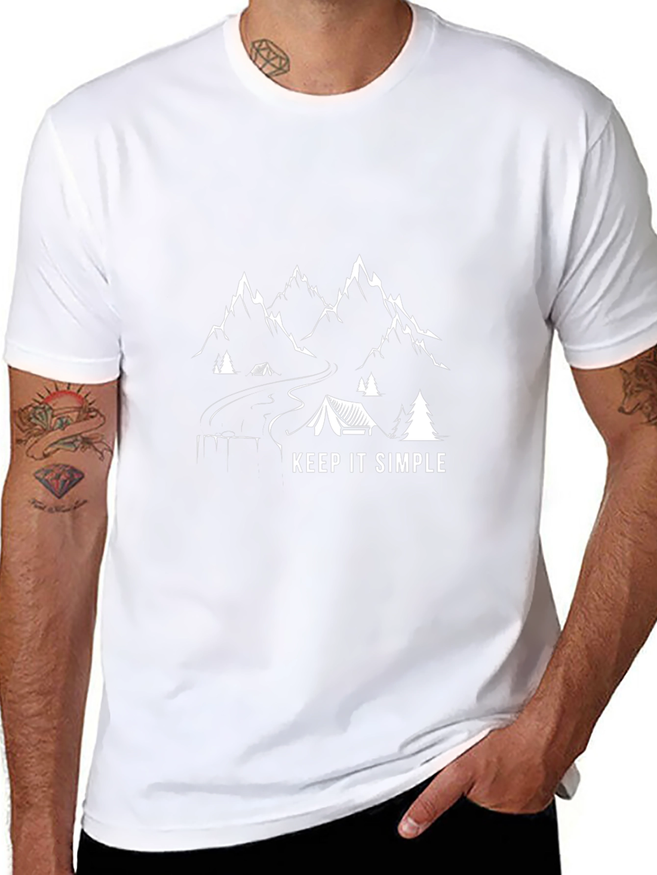 Keep It Simple Camping Graphic T-Shirt