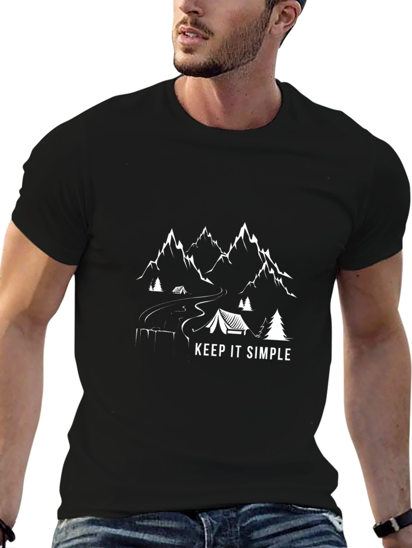 Keep It Simple Camping Graphic T-Shirt