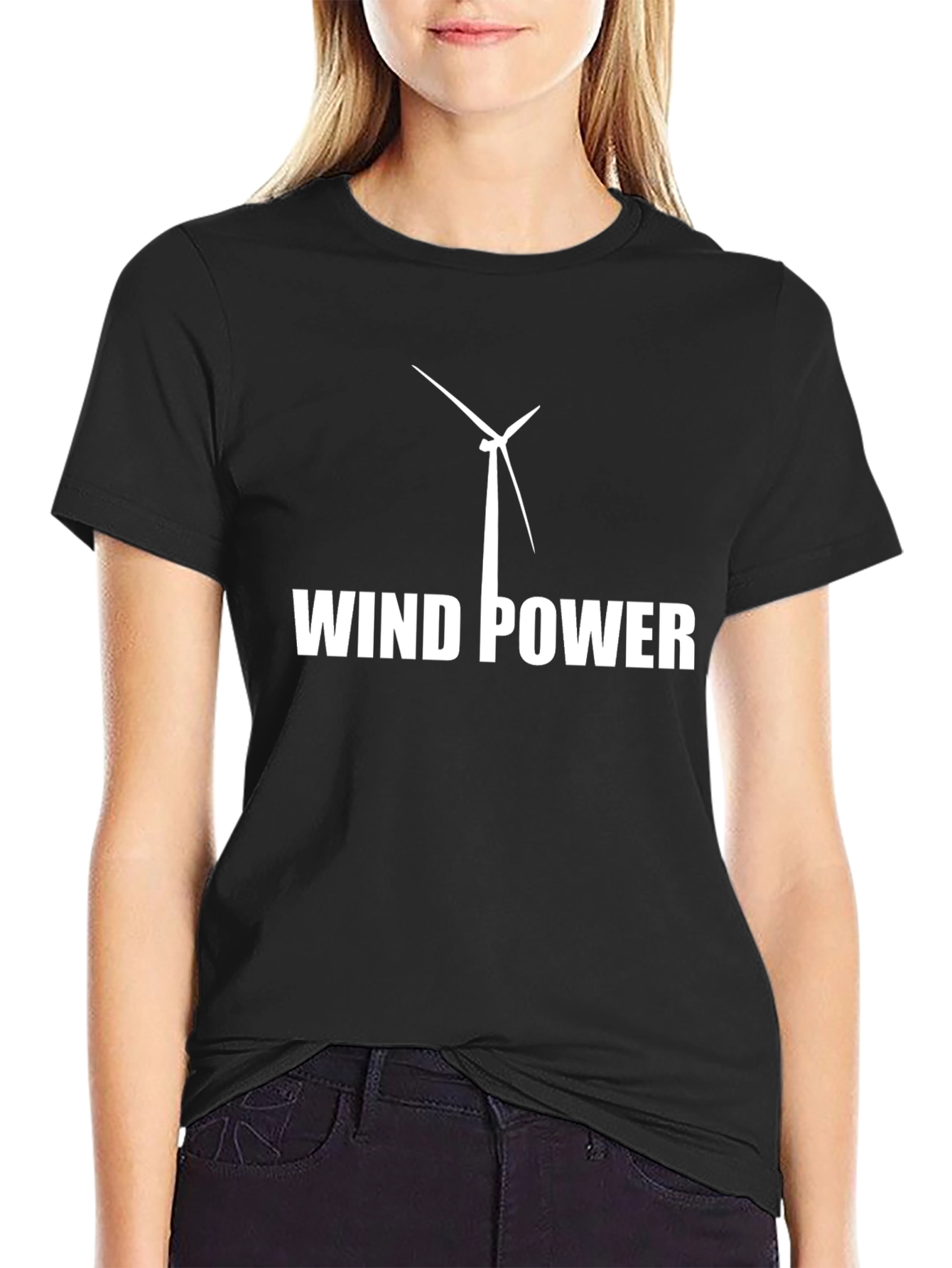 Wind Power Turbine Graphic Tee - Eco Friendly Fashion