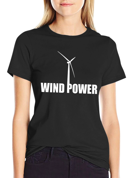 Wind Power Turbine Graphic Tee - Eco Friendly Fashion