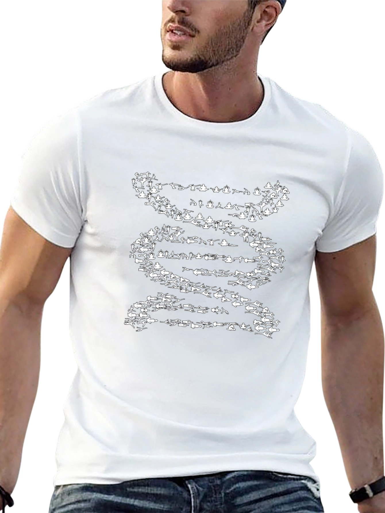 Yoga DNA T-Shirt - Black Cotton Graphic Tee
