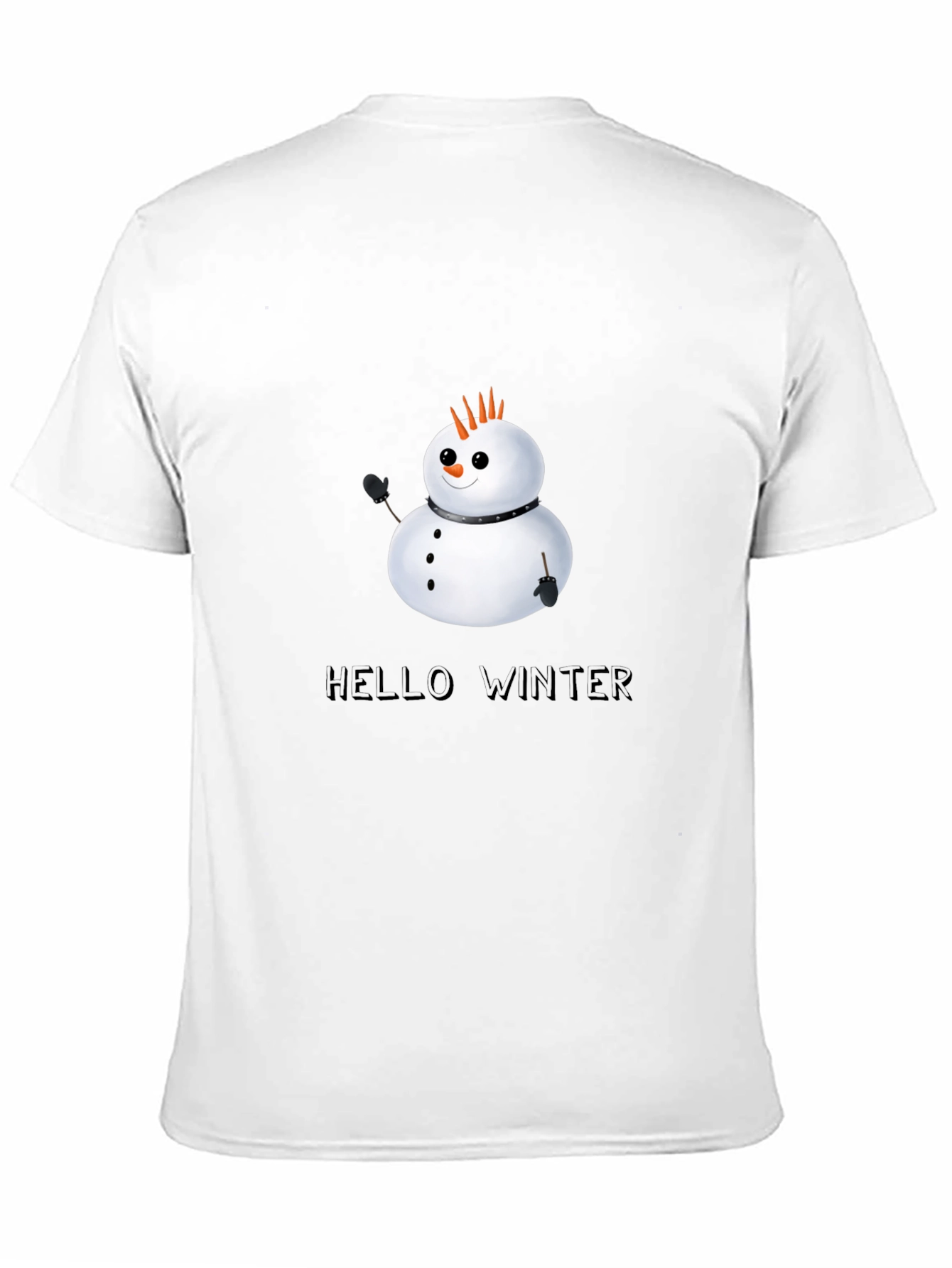 Hello Winter Punk Snowman Graphic Tee