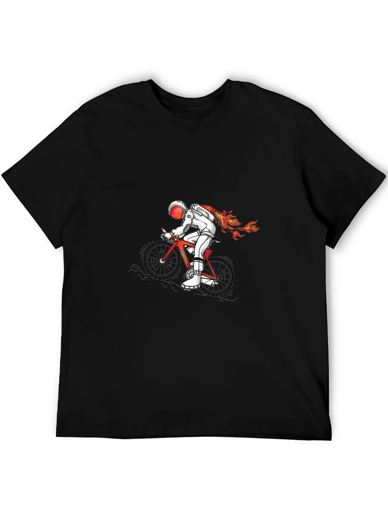 Astronaut Biker T-Shirt - Space Rocket Ride