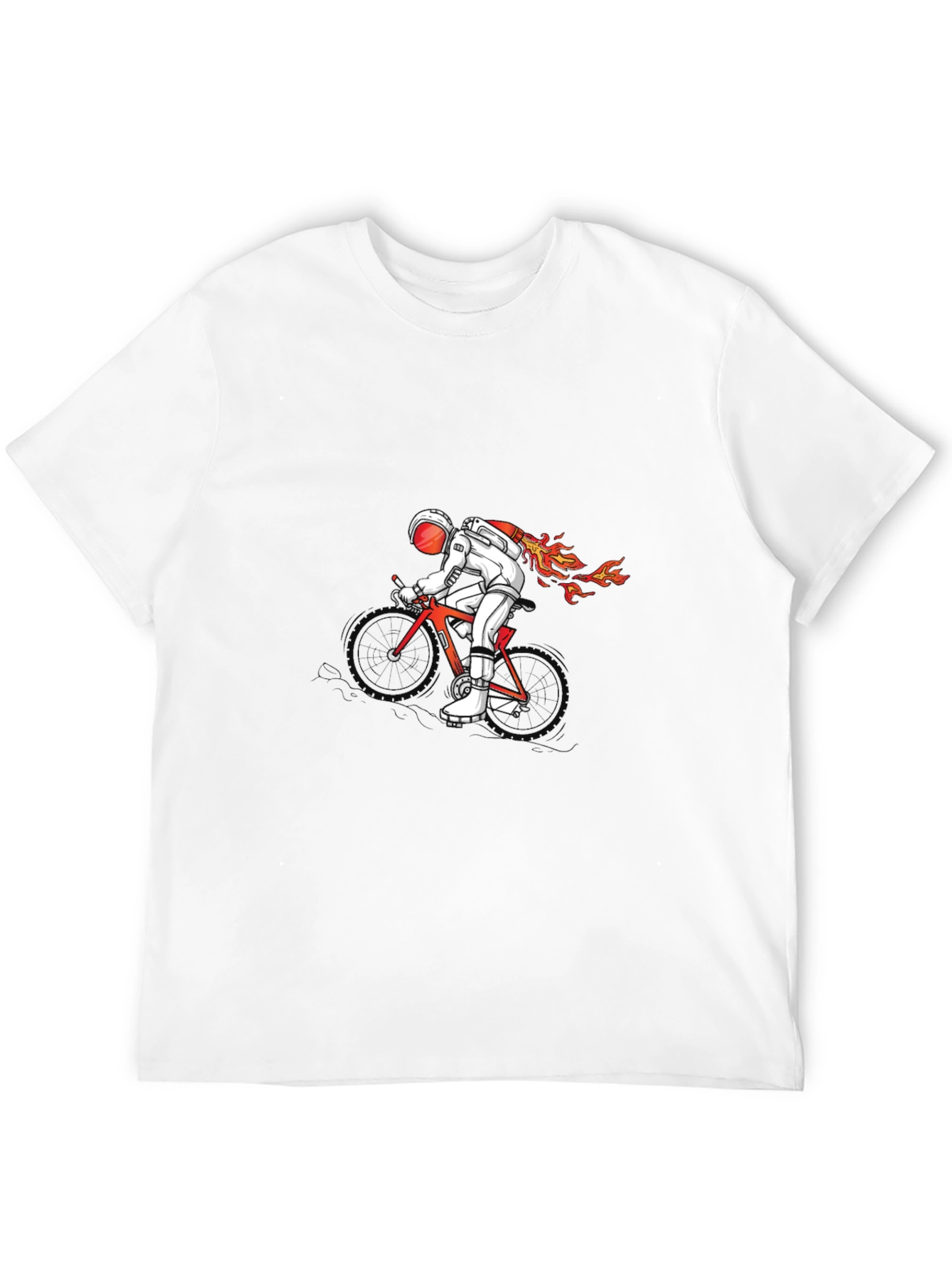 Astronaut Biker T-Shirt - Space Rocket Ride