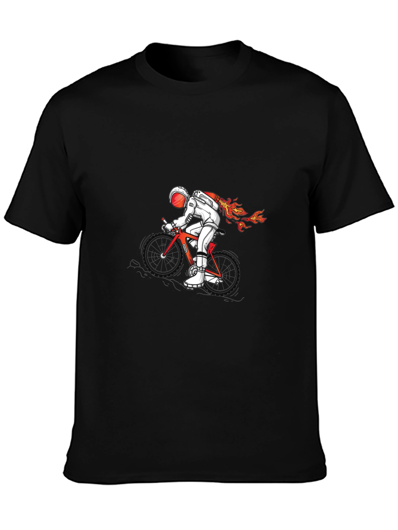 Astronaut Biker T-Shirt - Space Rocket Ride