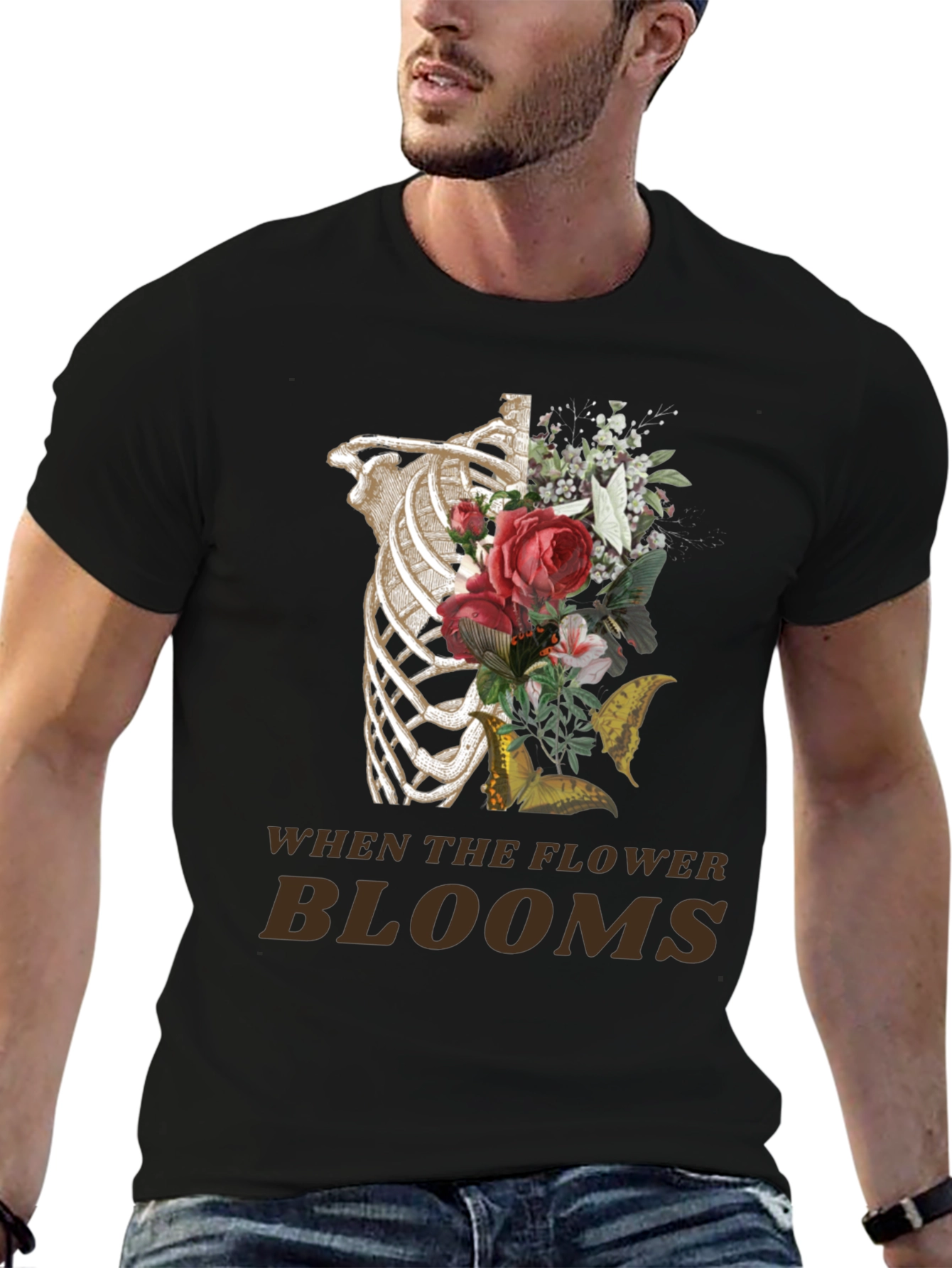 Floral Rib Cage Graphic Tee