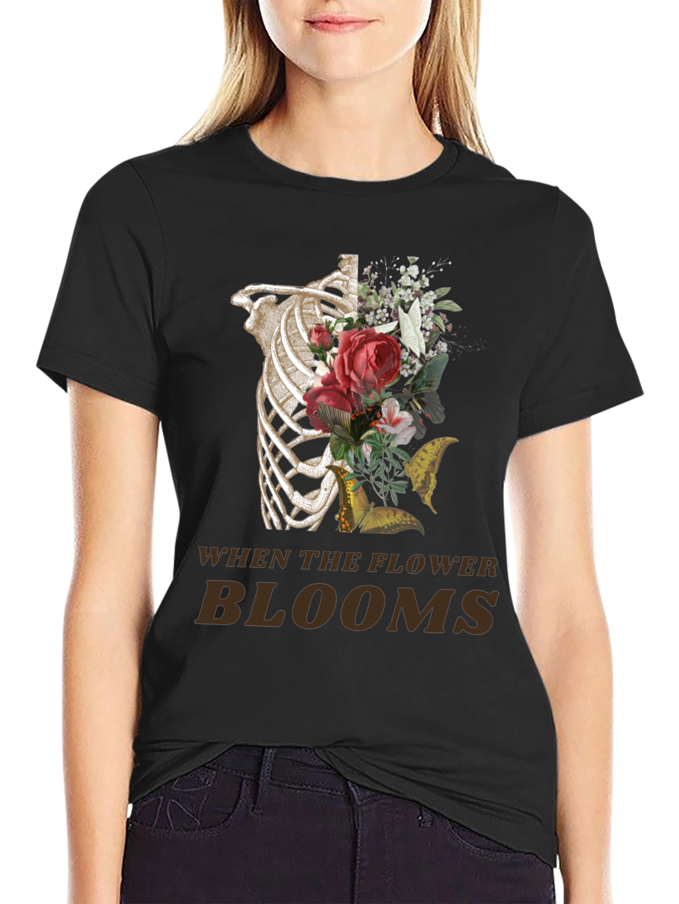 Floral Rib Cage Graphic Tee