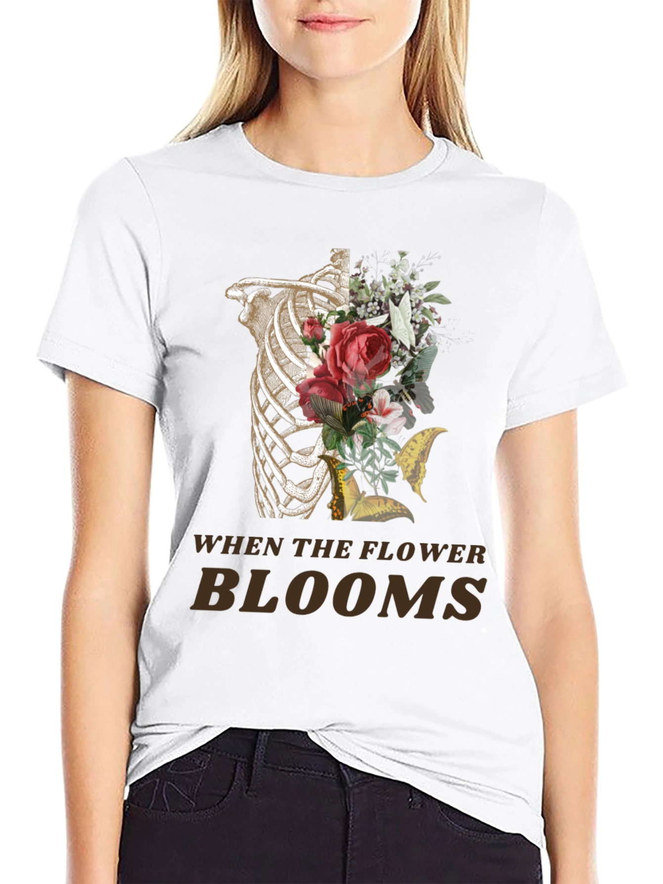 Floral Rib Cage Graphic Tee