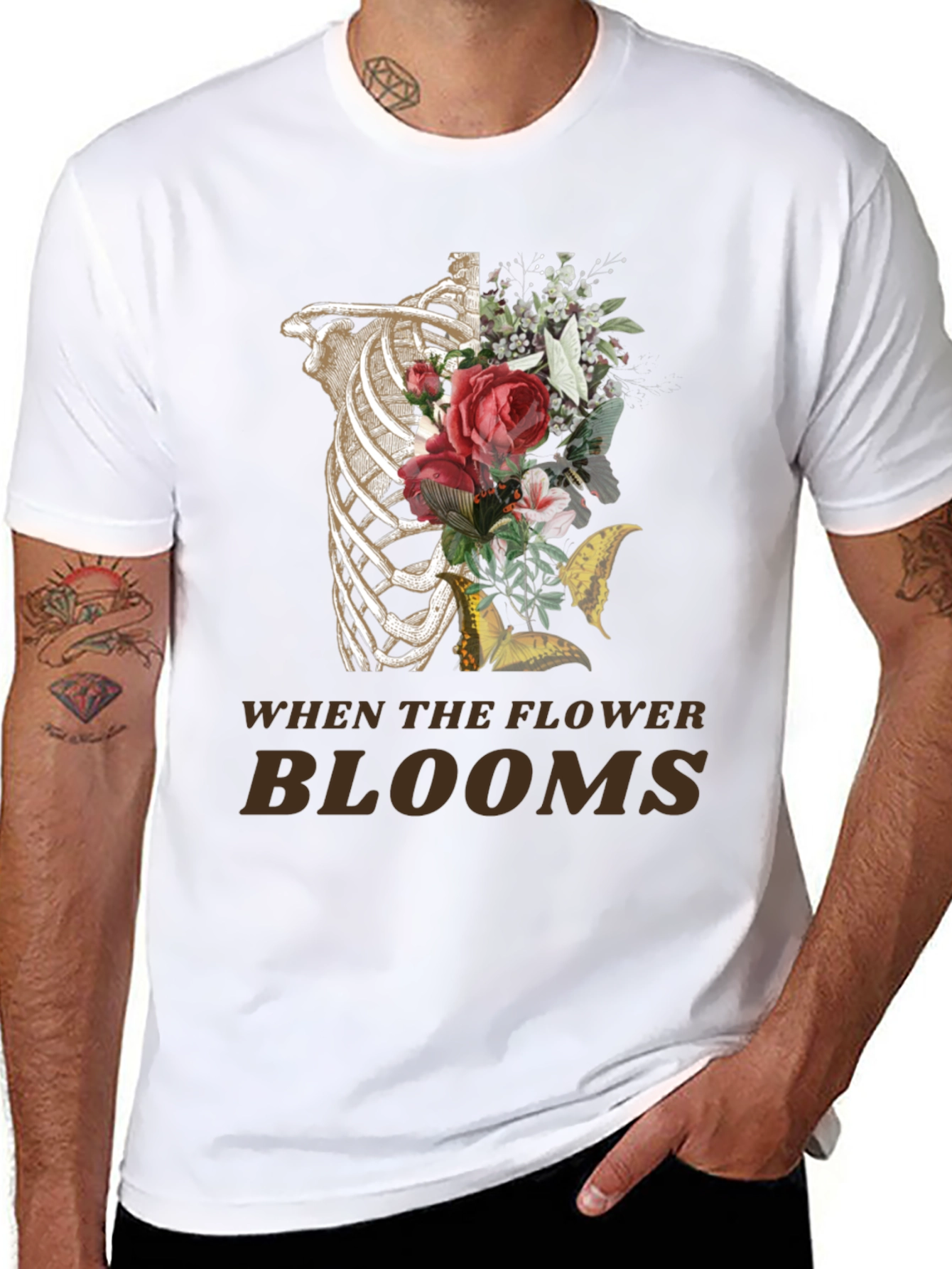 Floral Rib Cage Graphic Tee