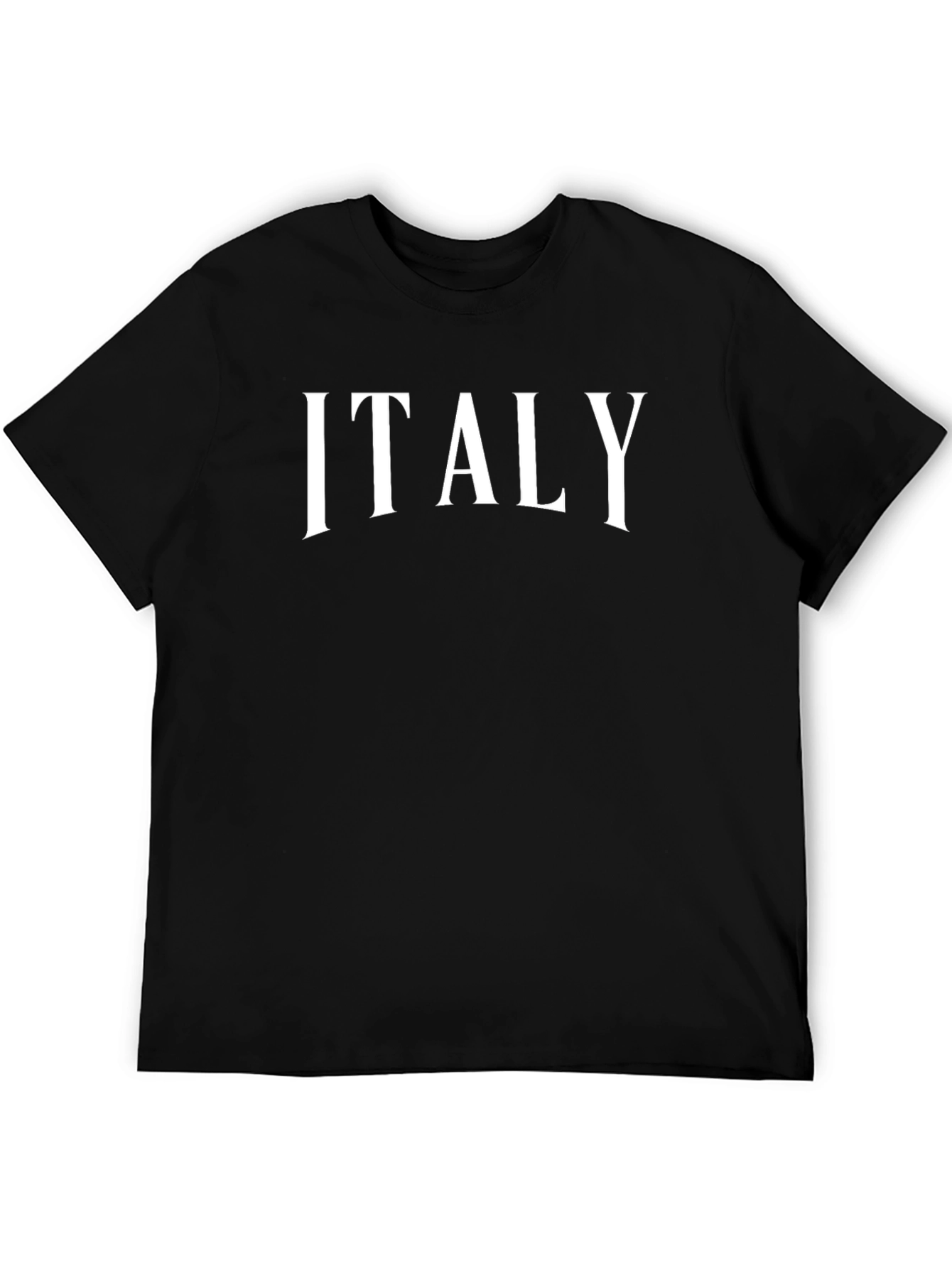Italy T-Shirt - Classic Black Crew Neck Tee