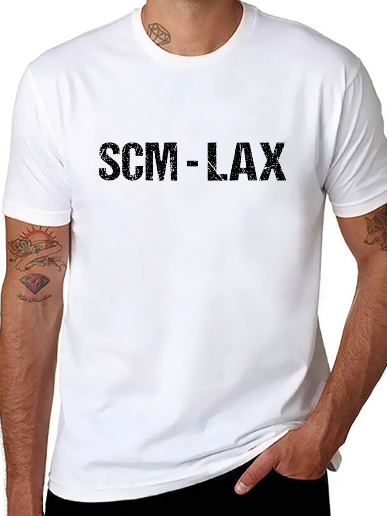 SCM-LAX Black Graphic Tee Shirt