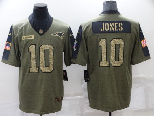 Men's New England Patriots Mac Jones #10 Brown Player Game Jerseys