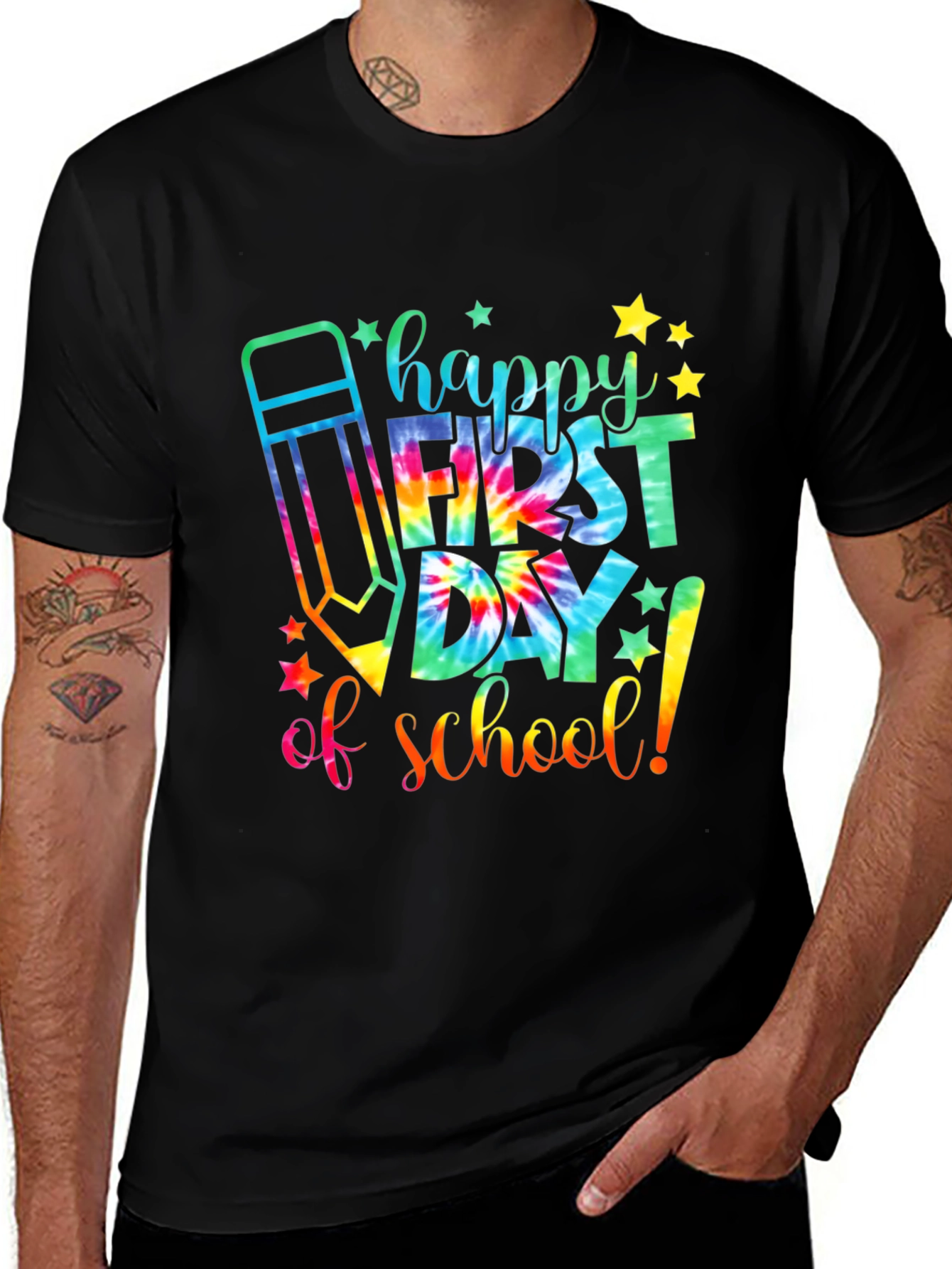 Happy First Day of School Tie-Dye T-Shirt