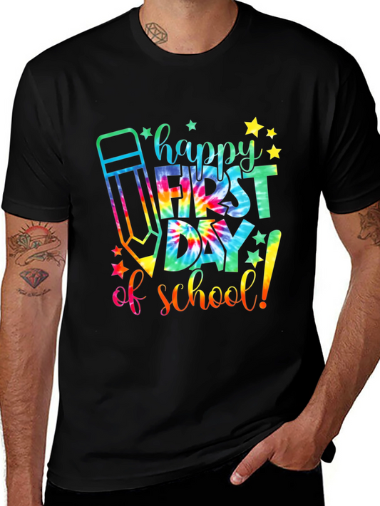 Happy First Day of School Tie-Dye T-Shirt