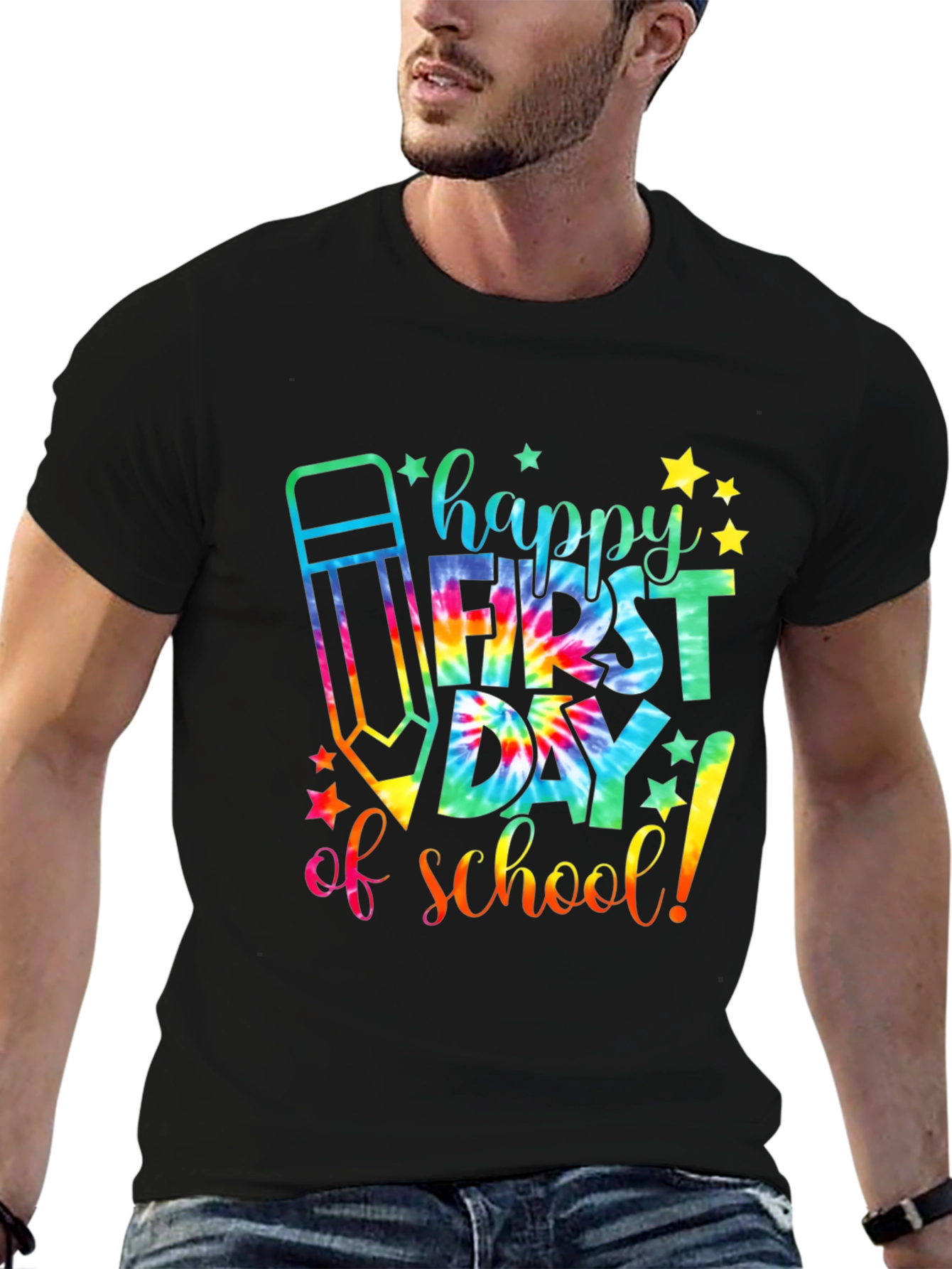 Happy First Day of School Tie-Dye T-Shirt