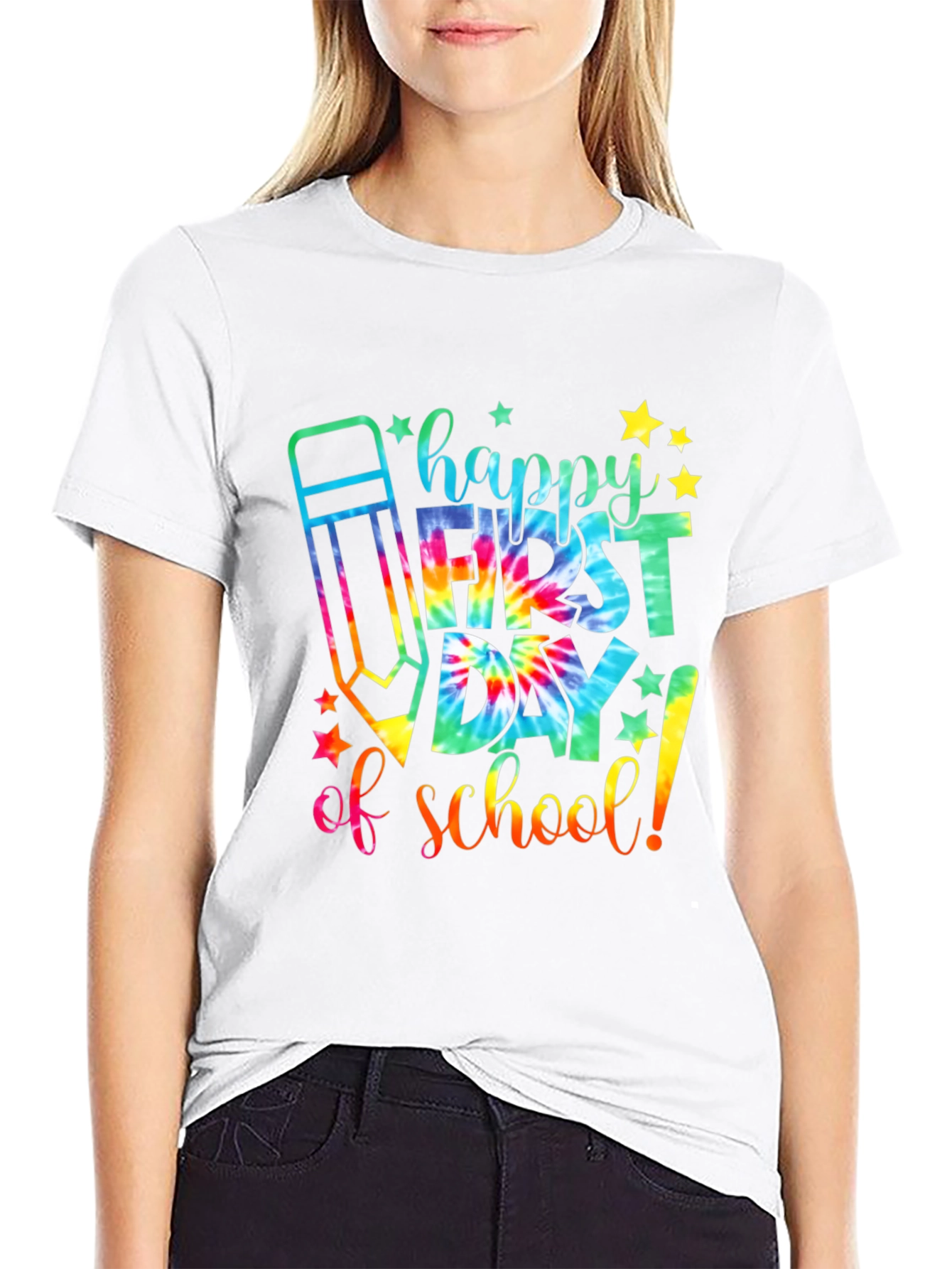 Happy First Day of School Tie-Dye T-Shirt