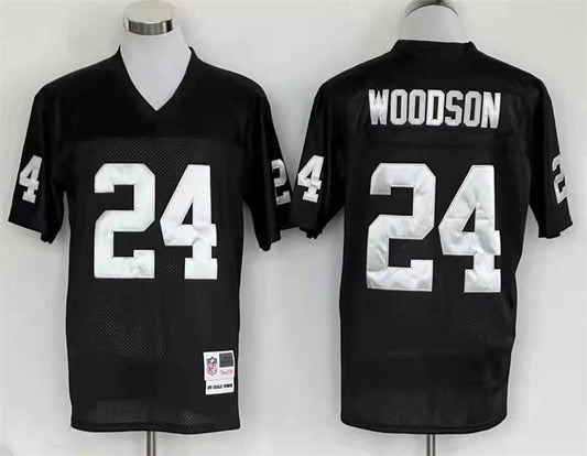 Men's Oakland Raiders Charles Woodson Mitchell & Ness Black Legacy Replica Jerseys