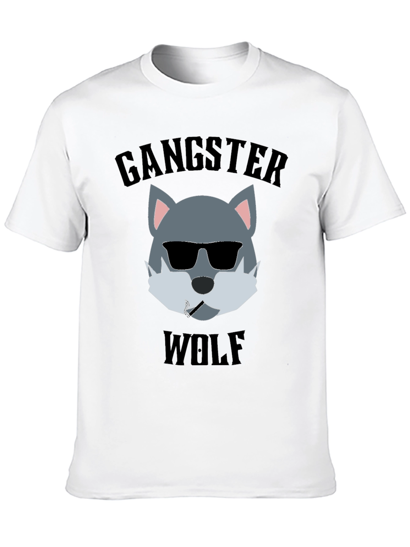 Gangster Wolf Graphic T-Shirt - Cool and Edgy Design