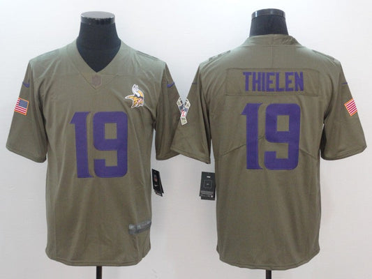 Men's Minnesota Vikings Adam Thielen #19 Brown Game Player Jerseys