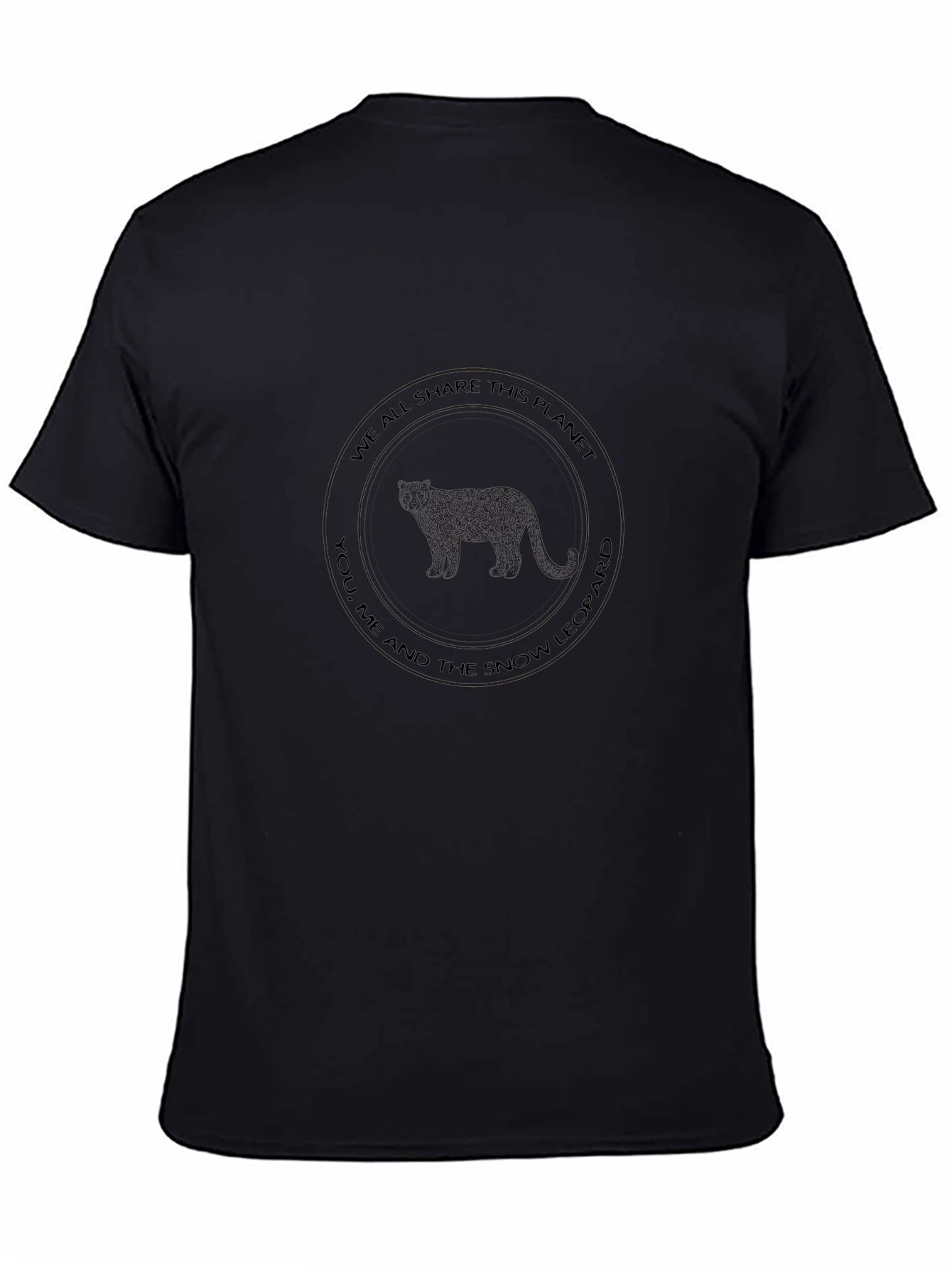 Snow Leopard Planet T-Shirt - Eco-Friendly Design