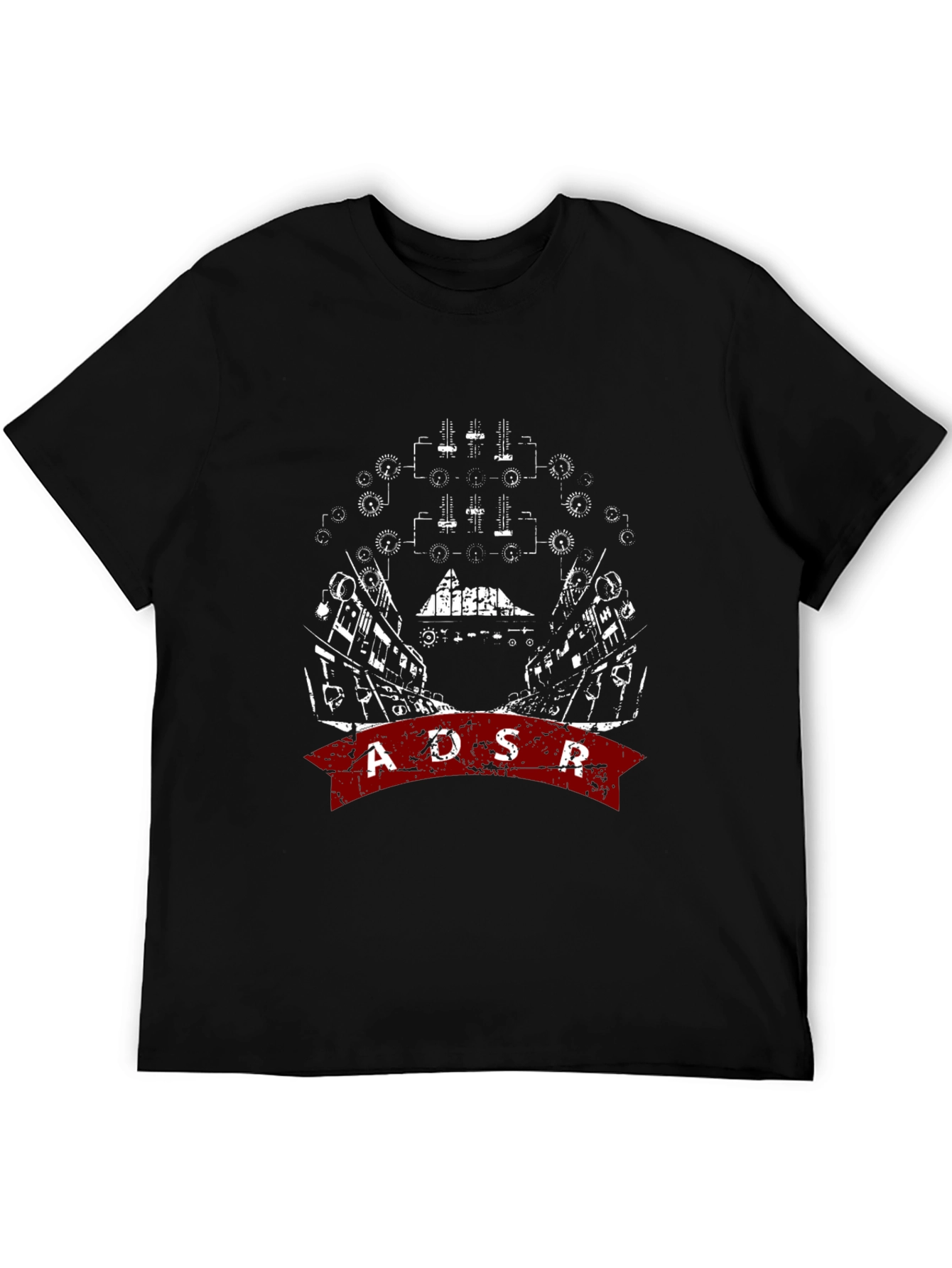 ADSR Graphic Print Black T-Shirt