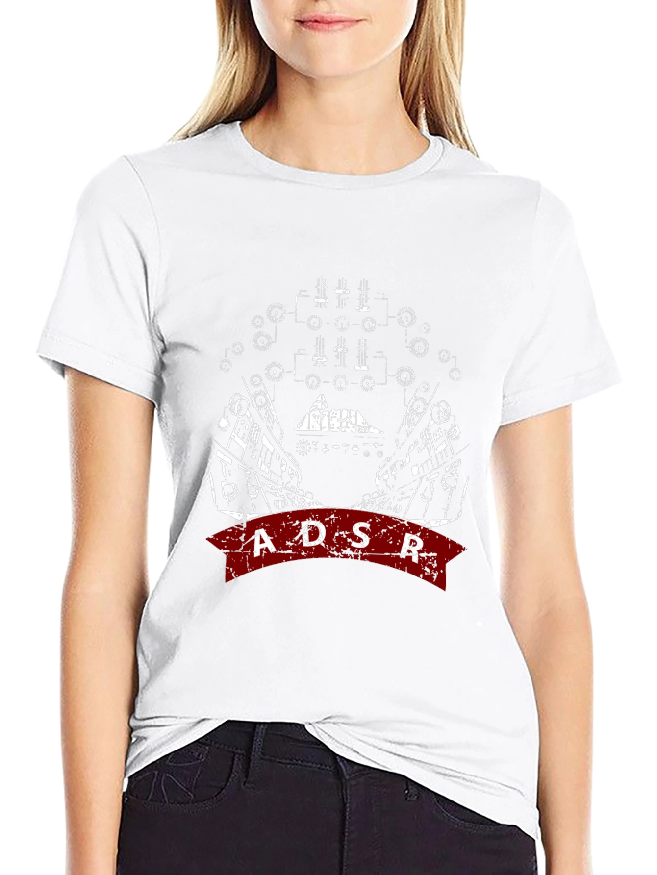 ADSR Graphic Print Black T-Shirt