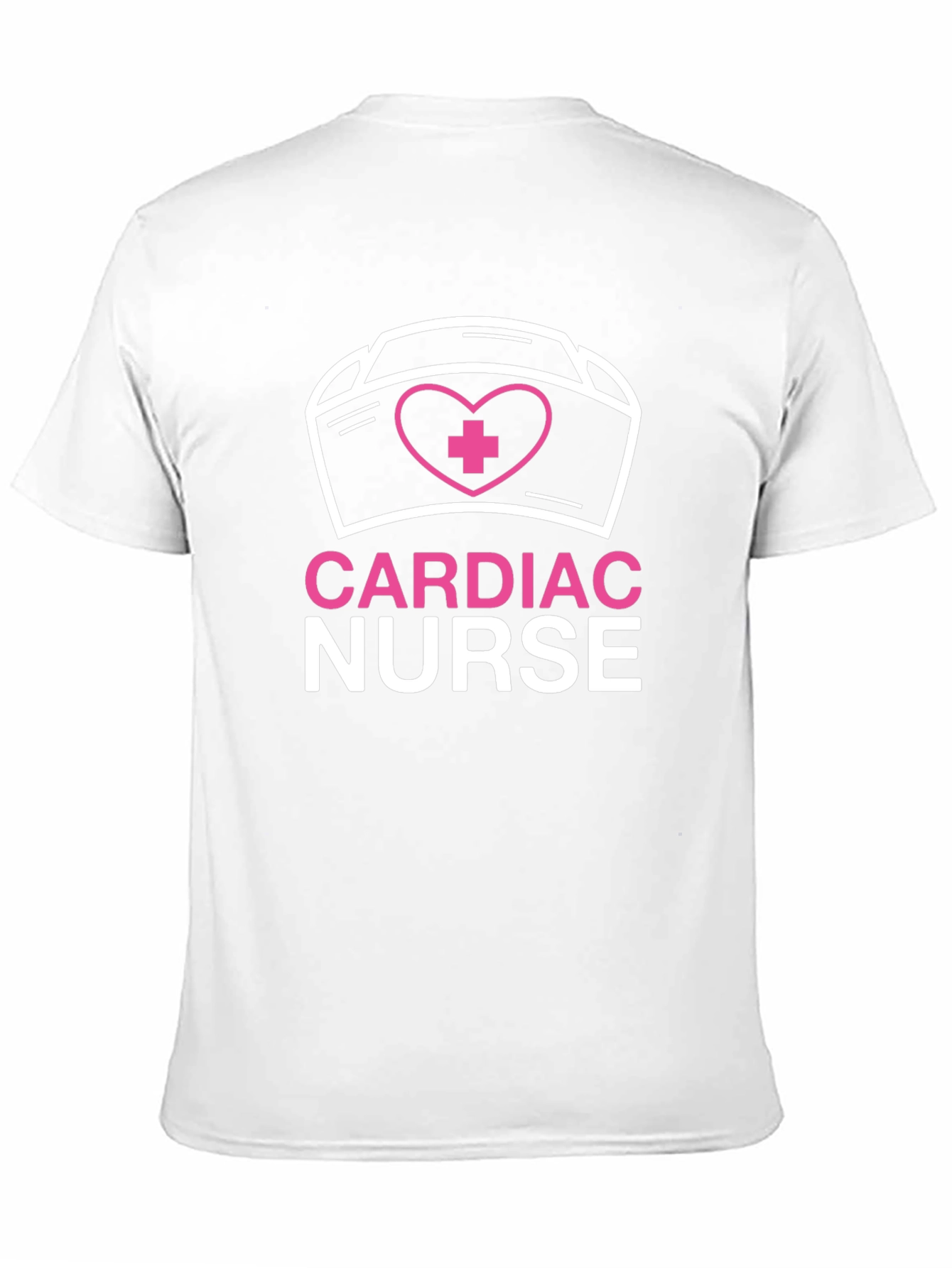 Cardiac Nurse T-Shirt - Heart & Nurse Cap Design