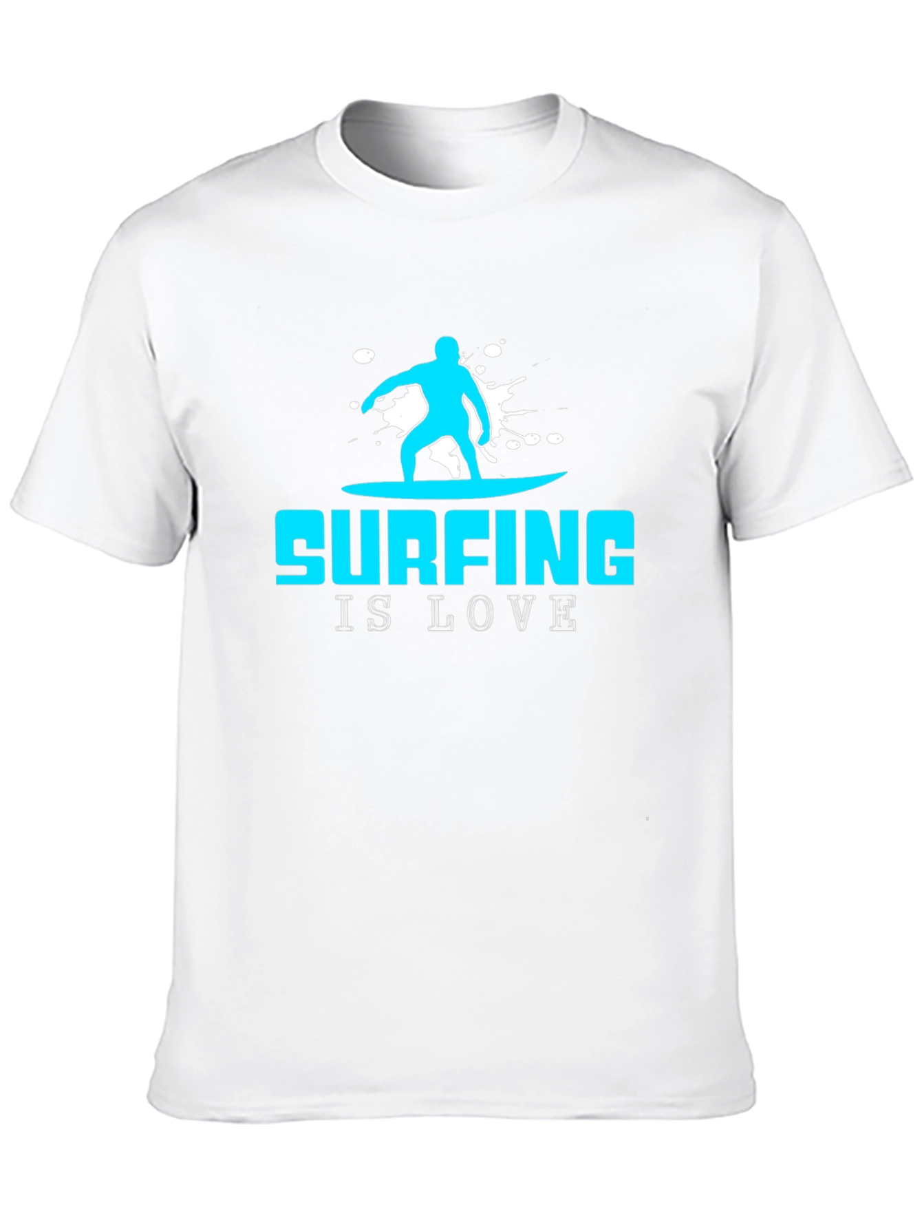 Surfing is Love Graphic Tee - Black