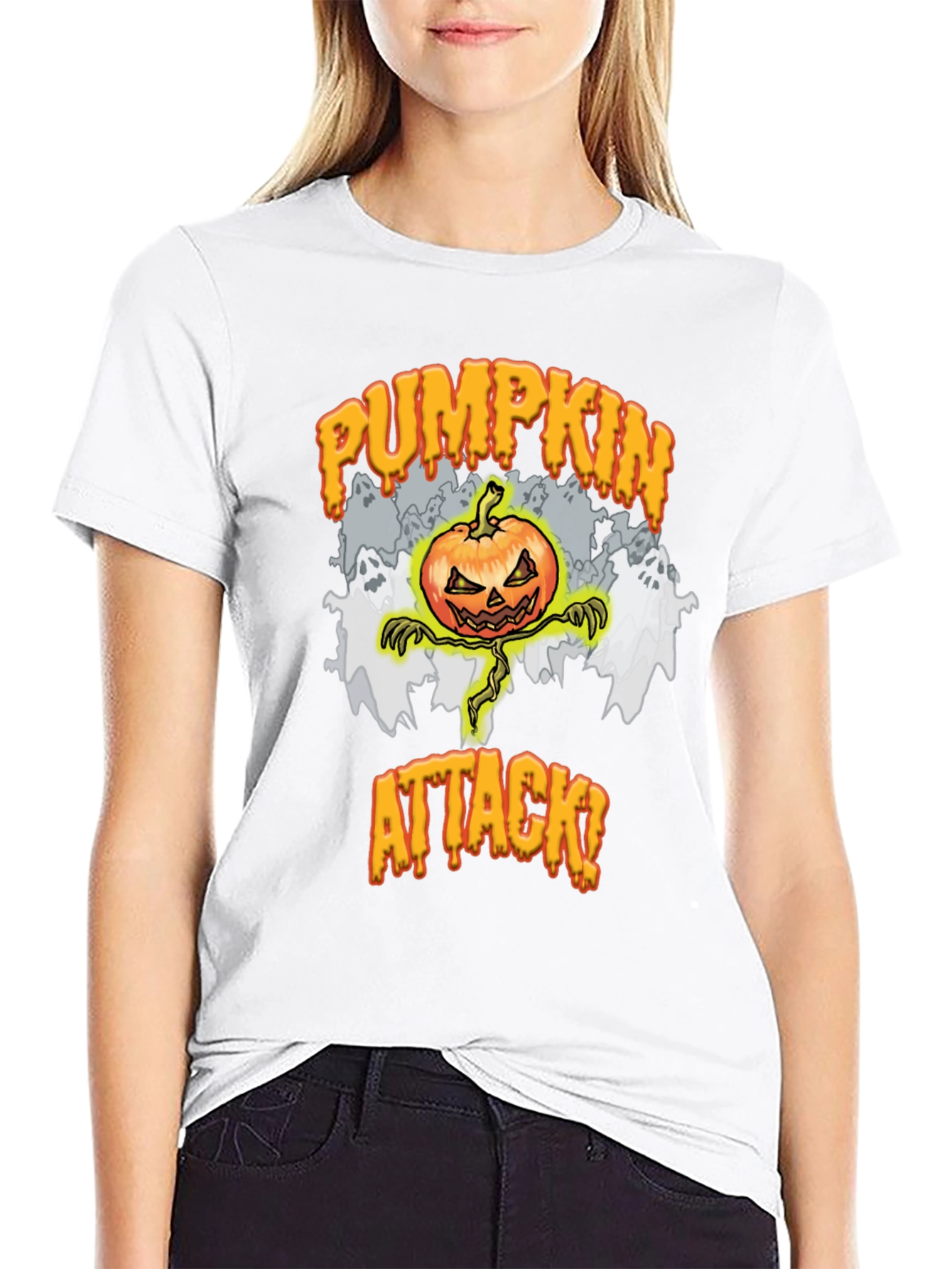 Pumpkin Attack Halloween T-Shirt