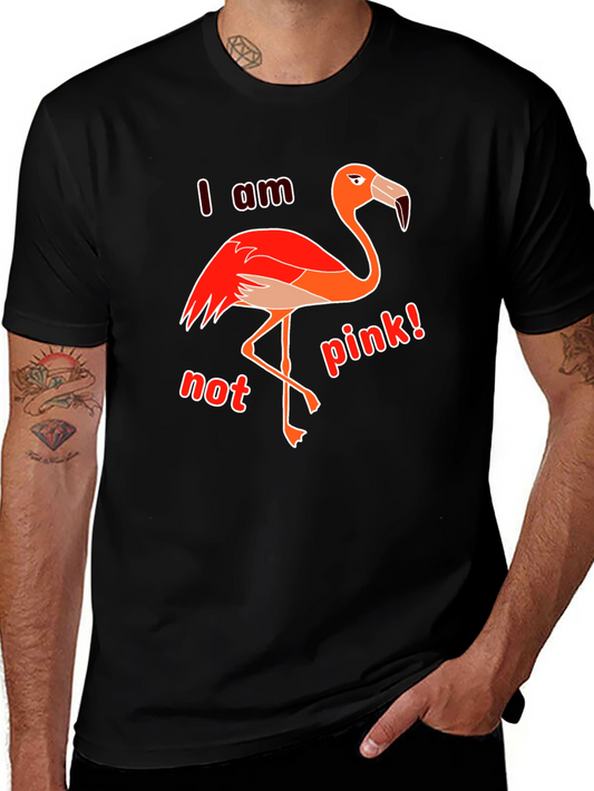 I Am Not Pink! Funny Flamingo Graphic Tee