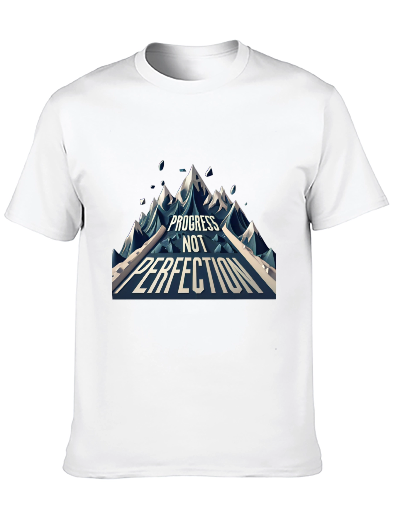Progress Not Perfection Mountain Graphic T-Shirt