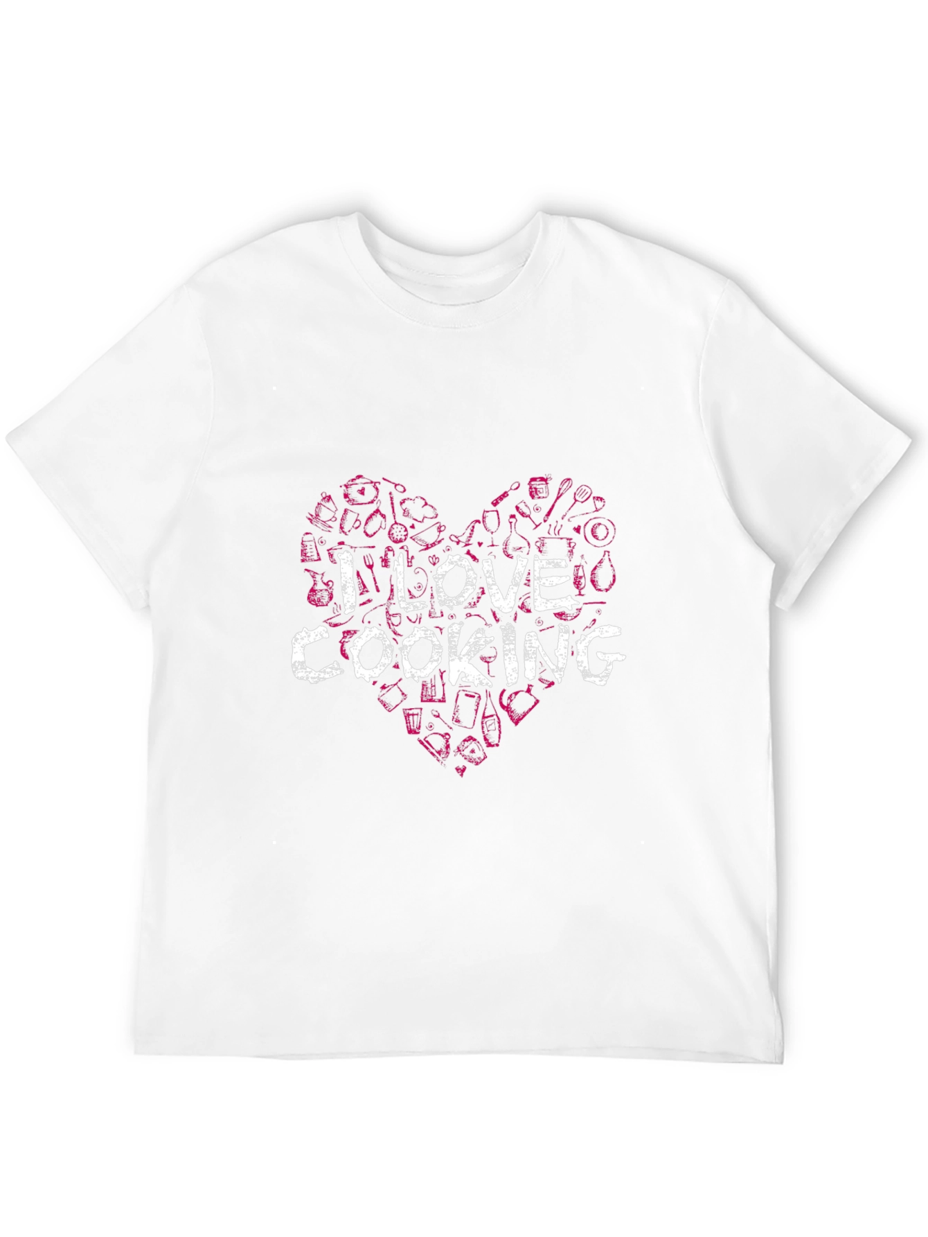 I Love Cooking Graphic T-Shirt - Chef Heart Design