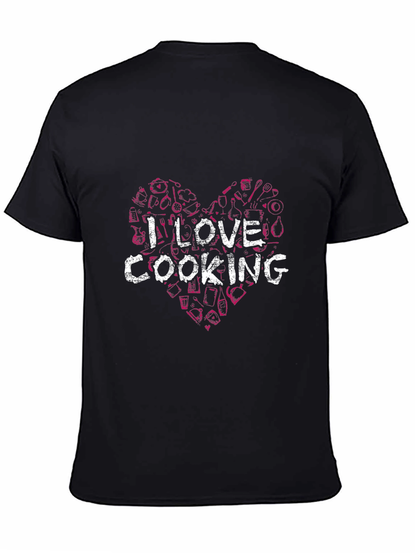 I Love Cooking Graphic T-Shirt - Chef Heart Design
