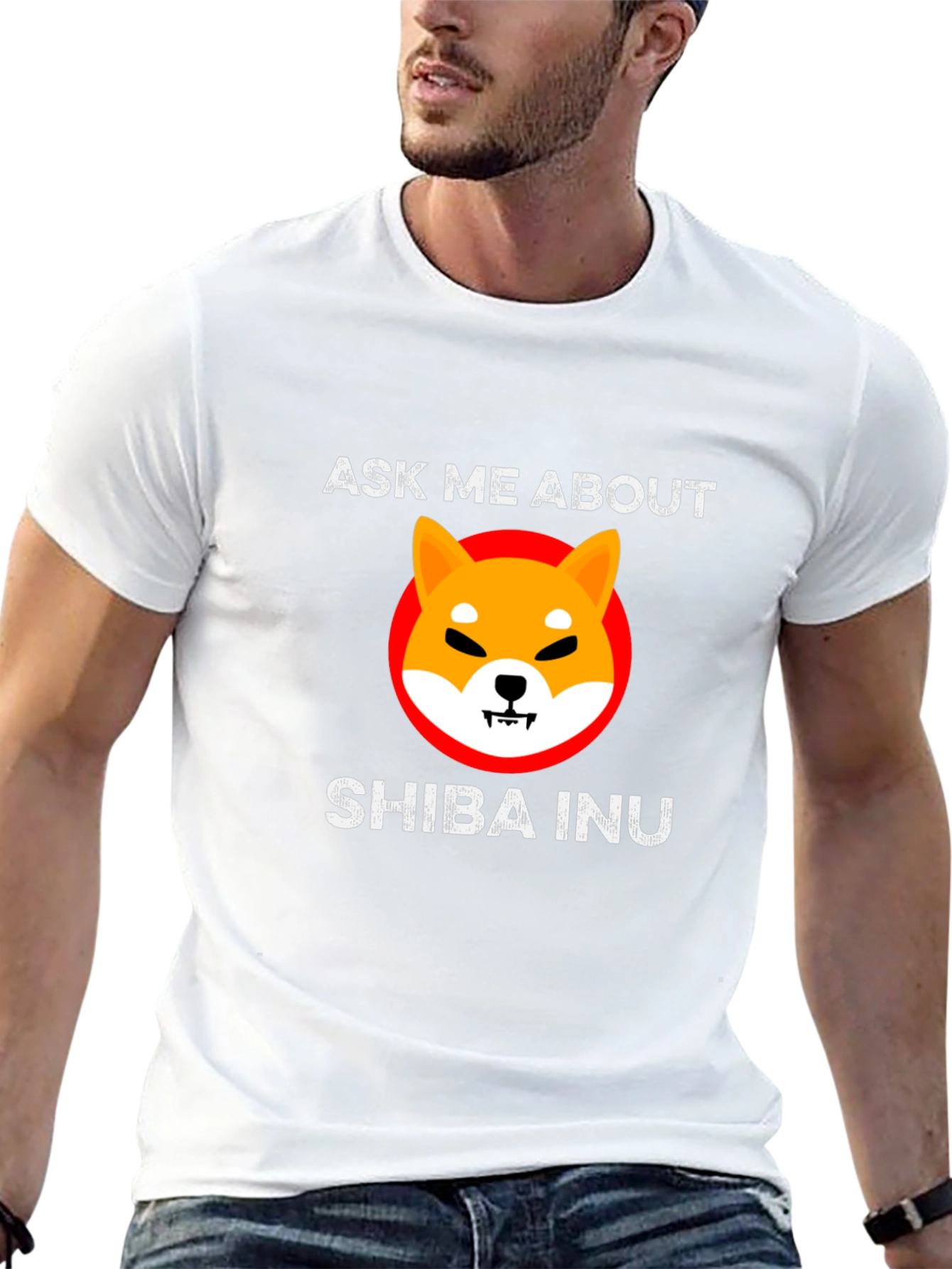 Ask Me About Shiba Inu Black T-Shirt