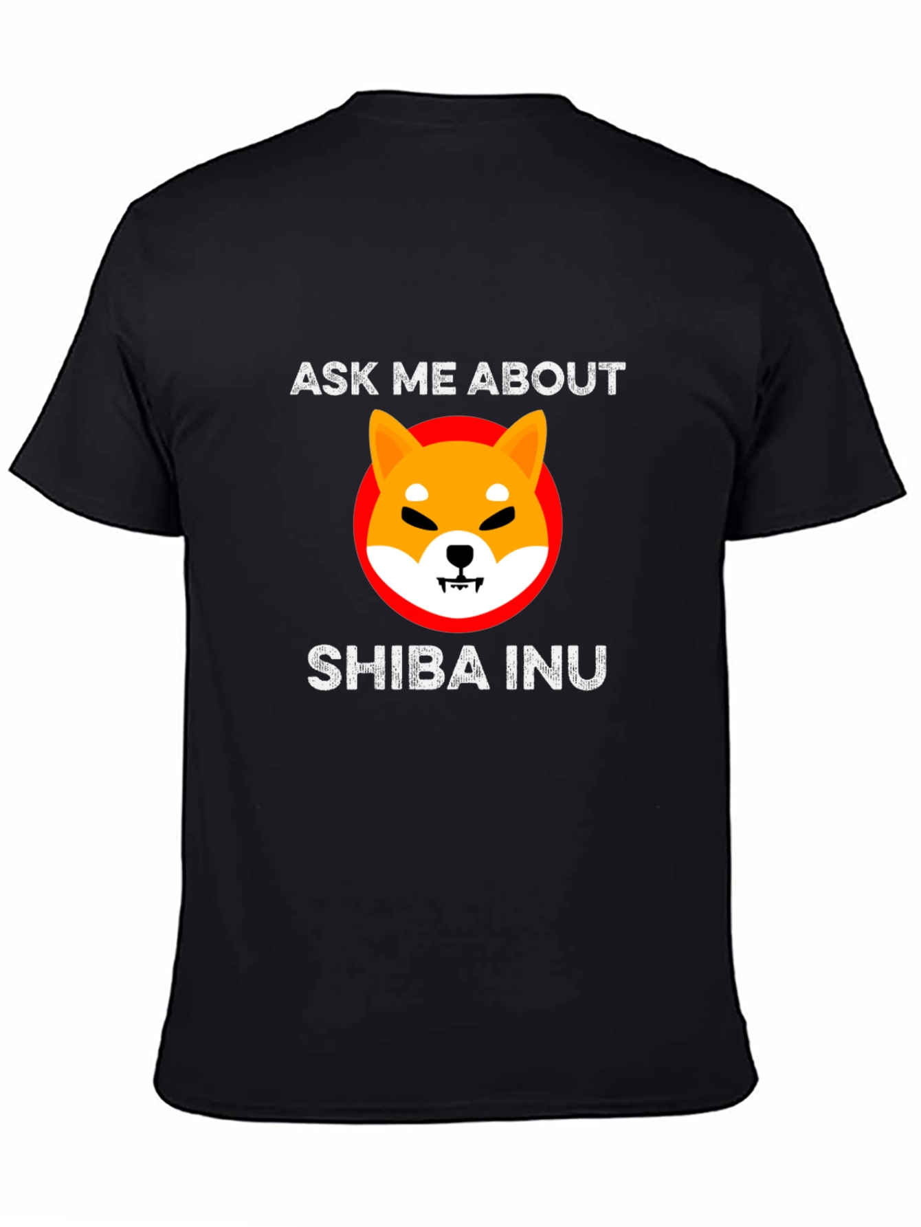 Ask Me About Shiba Inu Black T-Shirt