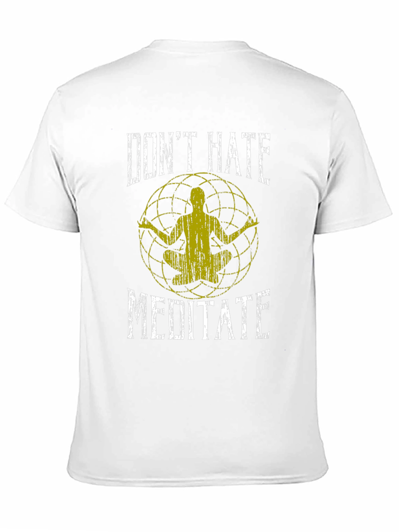Dont Hate Meditate Black Graphic T-Shirt