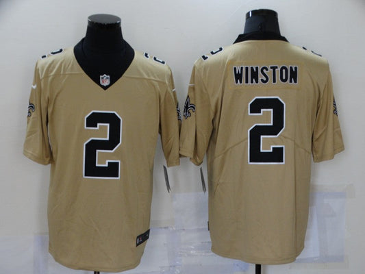 Men's New Orleans Saints Jameis Winston #2 Gold Inverted Game Jerseys